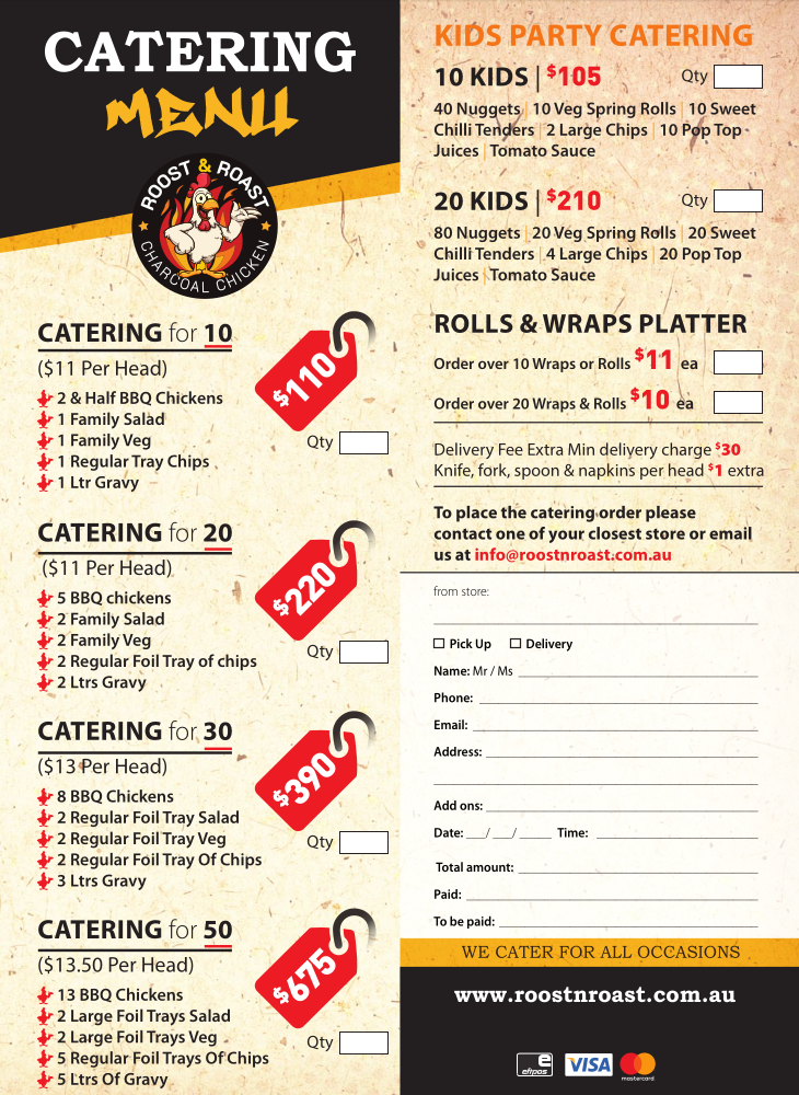 Catering Menu Page 2